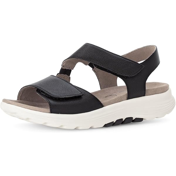 Sandales De Marche GABOR Rollingsoft Sensitive - Cuir Lisse, Semelle Légère - Talon 3 Cm - Pour Femme