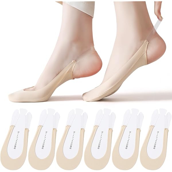 Chaussettes Invisibles Femme - 6 Paires - Soie Glacée Pour Sandales Talons - Antidérapantes