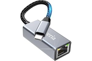 Adapter USB C do Ethernet, Oliveria USB C do RJ45 Gigabit Ethernet LAN Adapter sieciowy dla iPhone 15 Pro, iPad Pro/Air, MacBook Pro/MacBook Air M1 M2, Galaxy S23, Surface Book, Dell XPS itp.