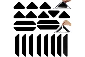 AILUYA Teppich-Greifer, 20 Stück Teppich rutschfeste Unterlage, doppelseitige Selbstklebende Teppichaufkleber, waschbare Wiederverwendbare Teppichunterlage, Teppichgreifer für Hartholzböden und Matten