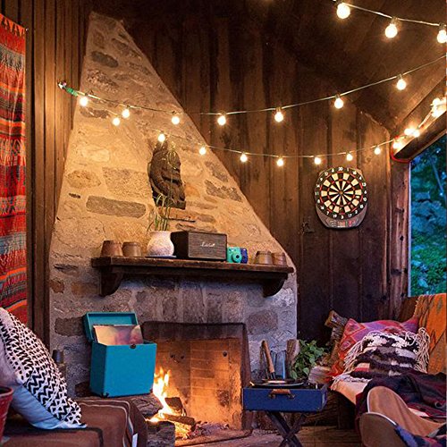 Sunix® 7,62m Globe Schnur Lichter, Globe String Licht mit 25 G40 Lampen, Innen- und Außen Deko Glühbirne warmweiß für Weihnachten, Hochzeit, Party, Garten, Haus, Innen, Außen - 2
