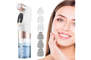 YAASIER Mitesserentferner Porenreiniger Gesicht, 3 Modi 6 Saugspitzen Pickelsauger Mitesser Entferner mit Sichtbarem Wassertank zur Gesichtsreinigung Akne Behandlung Mitesser Sauger