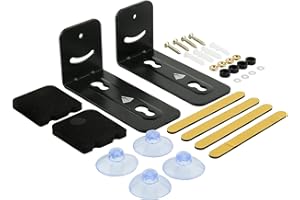 TaoAcc 2 Pezzi Supporto Parete per Soundbar, Universali Supporto da Parete Staffe per Soundbar, Compatibile con Samsung/Sony/Vizio/LG, Max 15 kg