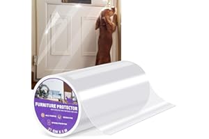 IONCAT Anti Scratch Furniture Door Protector, Door Protector from Dog and Cat Scratching, Sofa Protectors from Pets, Cat Anti Scratch Tape, Door Guard Cover for Dog, Clear, Single Sided, 21 CM X 5 M