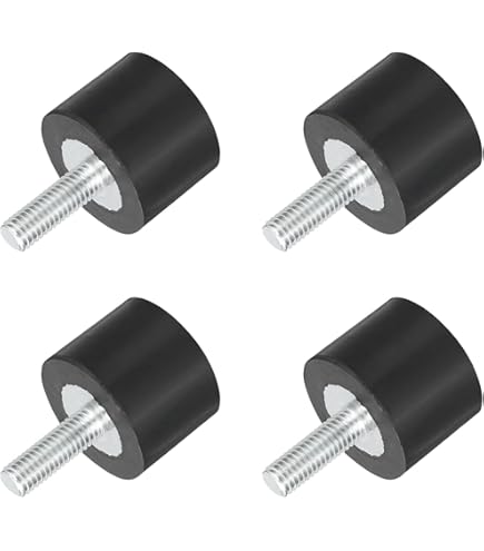 QUARKZMAN 4 Stück 15 x 20mm M5 Gewindebuchsen, Vibrationsisolatoren, Ersetzt Antivibrationspads Flache Silentblock-Basisblock