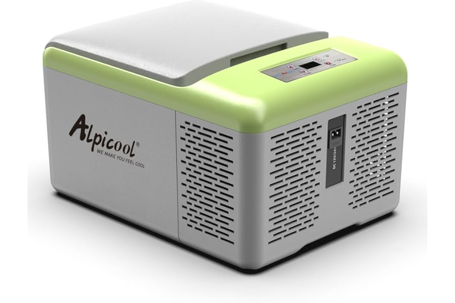 Alpicool C9PT 9L Compressor Car Fridge Freezer, DC 12v Camping Refrigerator, Portable Mini Cool Box for TruckCampervanRVBoat, -20℃ to 20℃