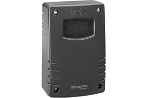 ‎OKTAPLEX MOTION Oktaplex Bela Dämmerungsschalter Aussen mit Ausschalttimer IP65 230V anthrazit Einstellbarer Dämmerungssensor