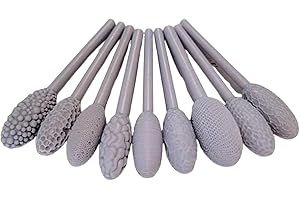 Hikaka Set di 9 Strumenti per Texture per Clay Art One Set, Kit di rulli per Modelli di modellazione dell'argilla, rulli a Mano Scozzesi per goffratura con Texture in Argilla per Artigianato