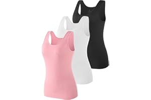vislivin Elastische Tank Tops für Damen Unterhemden 3/4er Pack