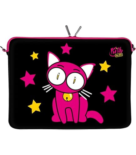 Custodia Notebook Kitty To Go 15.6 Pollici - In Neoprene, Antishock, Impermeabile, Per PC Portatili, Nero