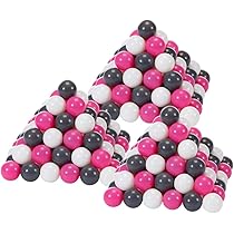 100 Bolas De Plástico Para Piscina De Bolas - Diámetro 6 Cm, Colores Rosa/crema/azul, Sin BPA