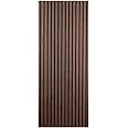 DecorAndDecor Acoustic Slat Wood Wall Panel and Ceiling Panelling Decorative 3D MDF 120 x 60 - Smoked Oak