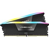 Corsair VENGEANCE RGB DDR5 RAM 32GB (2x16GB) 6400MHz CL36 Intel XMP iCUE Uyumlu Bilgisayar Belleği - Siyah (CMH32GX5M2B6400C3