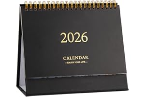 MAMACHU Calendario De Sobremesa 2025-2026 – Calendario De Julio De 2025 a Diciembre De 2026, 18 Meses, Año Escolar, Calendario Mensual Flip Con Planificador Mensual, Ideal Para Oficina Y Hogar