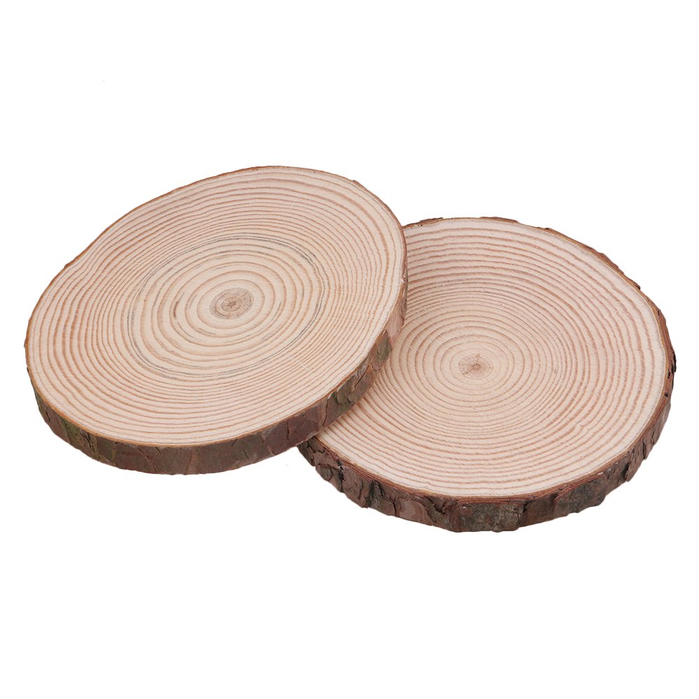 Rdexp 14 Cm 16 Cm Diametro Cerchi In Legno Di Pino Grezzo Di Dischetti Di Corteccia Naturale Per Fai Da Te Crafts Set Di 4