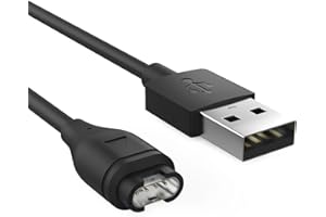 MoKo Ladekabel Kompatibel mit Garmin Fenix 7/7S/7X/6/6S/6X Pro/5/5S/5X Plus/Vivoactive 3/4/4S/Forerunner 45/55/245/745/945/Venu 2/2S/Instinct, Datenkabel USB Kabel Ladegerät, Schwarz