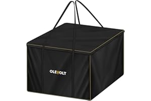 OLEVOLT Bolsa Almacenamiento Cojines Exterior Impermeable Bolsas Arbol de Navidad Tela Oxford 600D Anti-UV Funda de Almacenamiento para Guardar Cojines con Asa de Transporte 80x80x60cm
