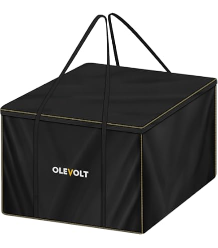 HEIMUNI Beschermhoes voor Tuinkussens, Opbergtas Tuinkussen met Ritssluiting 420D Oxford Outdoor Kussen Opbergtas Waterdicht Uv-bestendig Beschermhoes voor Kussens, Kerstboom (80x80x80cm