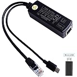 GeeekPi Gigabit USB-C PoE Splitter 48V to 5V IEEE802.3af Power Over Ethernet for Raspberry Pi,Tablets, Dropcam(48V to 5V 2.4A)