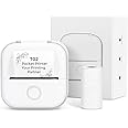 Memoqueen Pocket Printer T02 Sticker Printer-Bluetooth Thermal Photo Printer Mini Printer, Great for DIY Journal,memo, Sticker and Notes,Compatible with iOS & Android, White