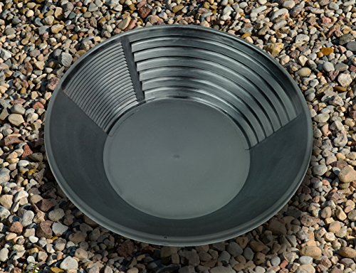 Goldwaschpfanne von Estwing aus schwarzem Kunststoff, Durchmesser: 30 cm – Gold Pan by Estwing, black plastic, diameter: 30 cm. - 2