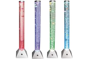 SIAM EXPRESS 90cm LED Auto Colour Changing Bubble Novelty Sensory Mood Light Fish Water Tube Floor Lamp Gift