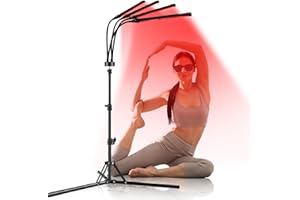 Trayvespace Rotlichtlampe, Rotlichter mit Stativ, 360° Drehung Red Lights mit Timer für den ganzen Körper (660 NM & 850 NM & 940 NM)