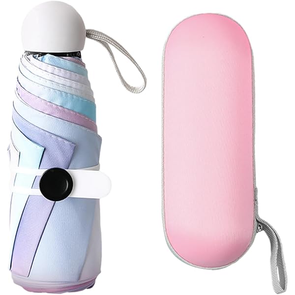 Parapluie Pliant Mini Daelesr - Compact, Résistant Vent Et UV Avec Étui - Pour Femme, Homme, Enfant