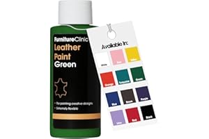 Furniture Clinic Leather Paint - for Painting All Leathers: Footwear, Handbags, Clothing, etc. Flexible and Durable (Green, 50ml)