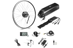 SEASON Ebike Kit de Conversion pour Vélo Électrique 26/27,5/28 Pouces Moteur Arrière 36V 250W 350W Roue Libre avec 36V Batterie 13Ah / 18Ah et Chargeur