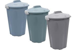 Spetebo Universal Maxitonne aus Kunststoff - 40 Liter - Allzweck Tonne mit Deckel farblich sortiert - Garten Mülltonne Regentonne mit Klickverschluss Abfalleimer Mülleimer