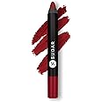 SUGAR Cosmetics Matte As Hell Crayon Lipstick 10 Cherry Darling (Cherry Red) with free sharpener, 2.8 gm