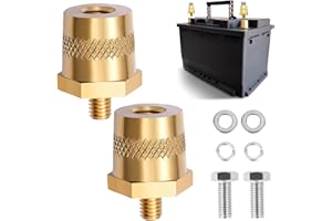W RXKIOCS 2 Pièces Cosse Batterie 12v Cosse Batterie Extrémités de Batterie M8 pour l'Automobile Adaptateur de Borne de Batterie avec Vis En Acier Inoxydable pour l'Automobile Camions Bateaux de Croisière