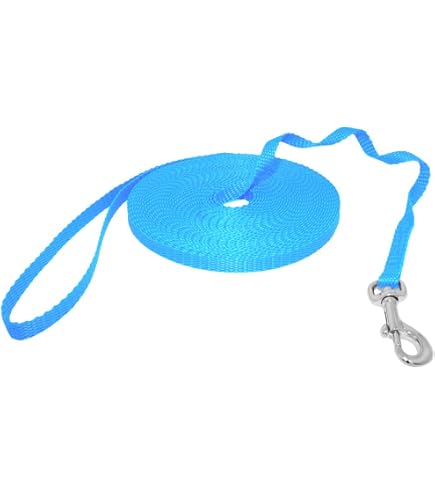 Elropet Flex Hundeleine – 50 M Fährtenleine Mit Ruckdämpfer Für Mittlere/große Hunde, Blau