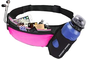 HAISSKY Ceinture de Course Running Belt Sac Banane de Sport Etanche Sacoche Running Belt Réglable Multi-Pochette Légère pour iPhone 12/11 Pro Max/11 Pro Téléphones Jusqu’à 6.8" pour la Course à Pied, Voyage