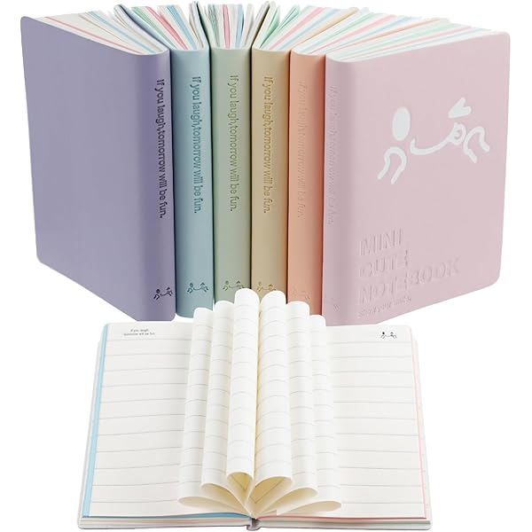 PINGEUI Mini Notitieboekjes - Set Van 12 Stuks | 100 Vellen Per Boekje | PU Leren Look | 10x8cm | 6 Kleuren