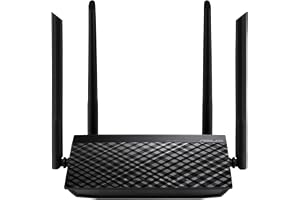 RT-AC1200 V2 router (WiFi 5 AC1200 MIMO, 4 x Fast Ethernet LAN, appstyrning, DFS, IPv6)