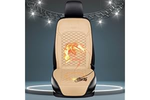 YSPP Heated Car Seat Covers Front 12v Car Seat Warmers Drivers Side Uk 1 Pack 12v Car Seat Cushions for Driving Car Electric Blanket,beige-1Sitz