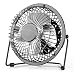 Produktbild iKALULA Mini USB Ventilator, 4 Zoll Tragbarer USB Tischventilator 360 Grad Drehbar Neigbar Desktop Lüfter Tolle Kühlleistung Ruhiger Wind Metall Fan Optimal für Schreibtisch Schlafzimmer - Schwarz