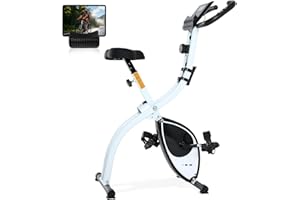 ISE Bicicleta estática plegable Cardio Training Fitness 8 niveles de resistencia magnética pantalla LCD Entrenamiento con sensor de frecuencia cardiaca, SY-810L