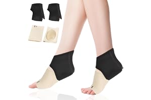 HJJMN fotvallstöd med gelkudde, plantarfasciit, storlek 36–45 | 2 par, massageknoppar och andas, gelkuddar lindrar hälsporre och fotsmärta, ankelkompression, perfekt för vardagen