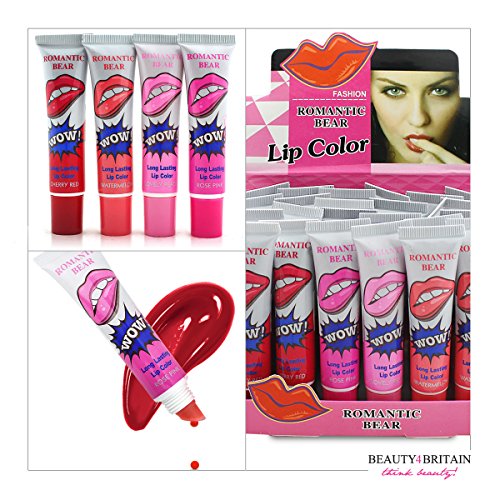 24 x LIQUID LIPSTICK SET 4 DIFFERENT FLAVOURS DISPLAY BOX Wholesale UK