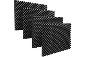 Wisyurt Paquet de 24 Panneaux de Mousse Acoustique Panneau de Traitement D'Insonorisation Ignifuge, Mousse Antibruit pour L'Enregistrement, Etc.