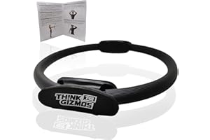 Think Gizmos XN017 - Double Handled Pilates Ring Magic Fitness Circle - Resistance Exercise Equipment - Ideal for Yoga, Physical Therapy & Toning Muscles