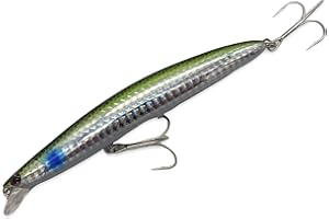 momolures - Señuelos de lubina 125F 125 mm 20 g flotante Minnow Hound estilo señuelo de pesca de mar