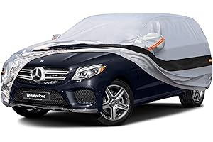Weleyclore SUV Car Cover 100% Waterproof Outdoor,Waterproof Breathable 4X4 Car Covers Rain Snow UV Protection.Custom Fit for Mercedes GLE,BMW X5,Audi Q7,Land Rover Discovery,etc B10