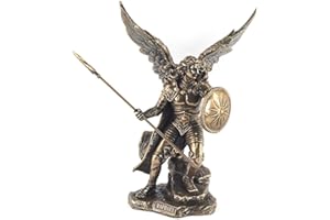 Signes Grimalt Arcángel San Rafael 25 cm Bronce Resina Escultura Decoración Religiosa en Interiores