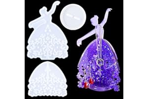 TikooTik Présentoir à Bijoux Moules en Résine Porte-Bijoux Moules en Silicone d'oreilles Support de Présentation Moule Époxy Jewelry Organizer Stand pour Clous d'oreilles Collier Bracelets (3 Pcs)