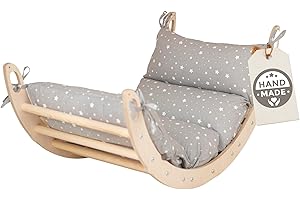 WoodsCraft Arche d'Escalade pour Bebe et Enfant avec Coussin Hypoallergénique | Arche Montessori Bebe - Arche Escalade | Jeux Montessori: Escalade Enfant Interieur
