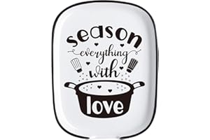 YROVWENQ Season Everything with Love Ceramic Spoon Rest for Kitchen Stove, Heat Resistant Large Spoon Holder for Kitchen Counter Cooking Utensil Rest for Chef, Dad, Mom, Friend New House Housewarming Gifts